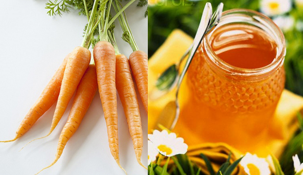 trị ho bằng mật ong và carot